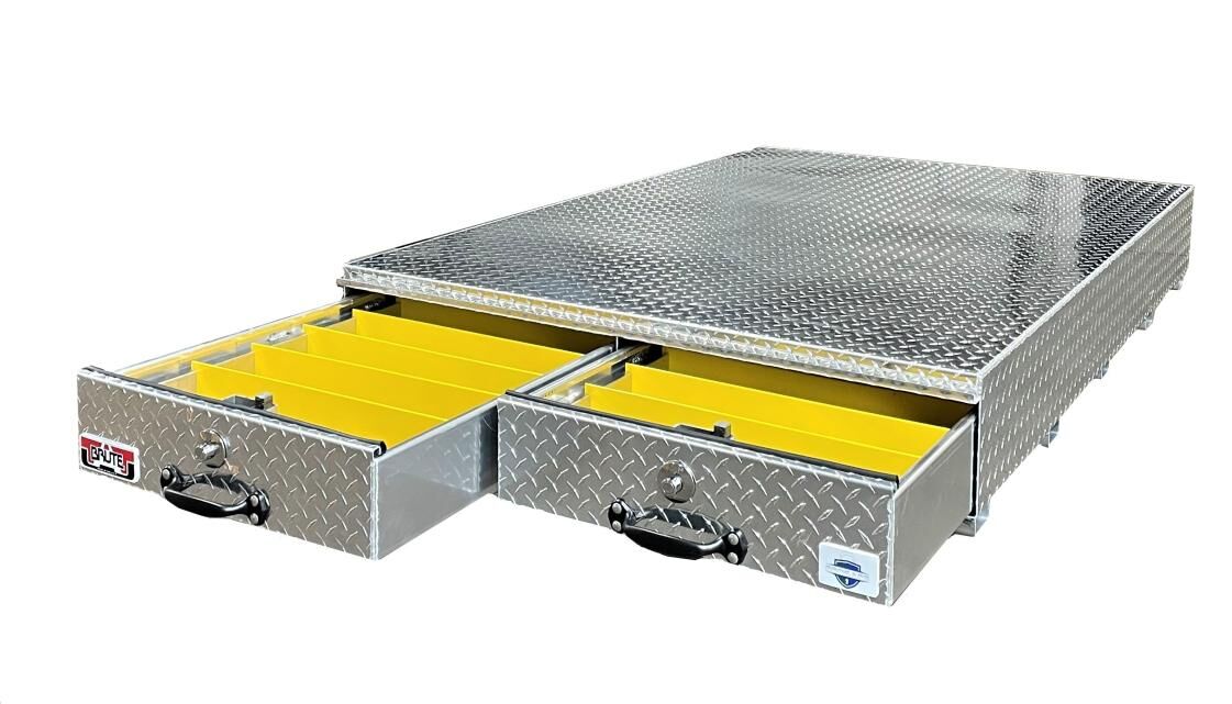 HD BedSafe Roller Drawer Toolbox, With Two Drawers - 9.5in.H x 48in.W x 60in.L