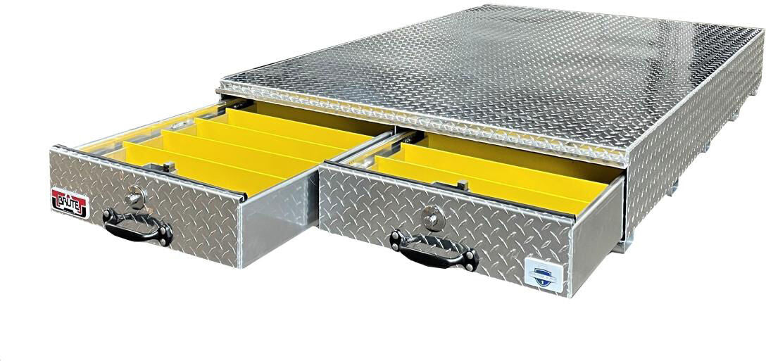 HD BedSafe Roller Drawer Toolbox, With Two Drawers - 9.5in.H x 48in.W x 72in.L