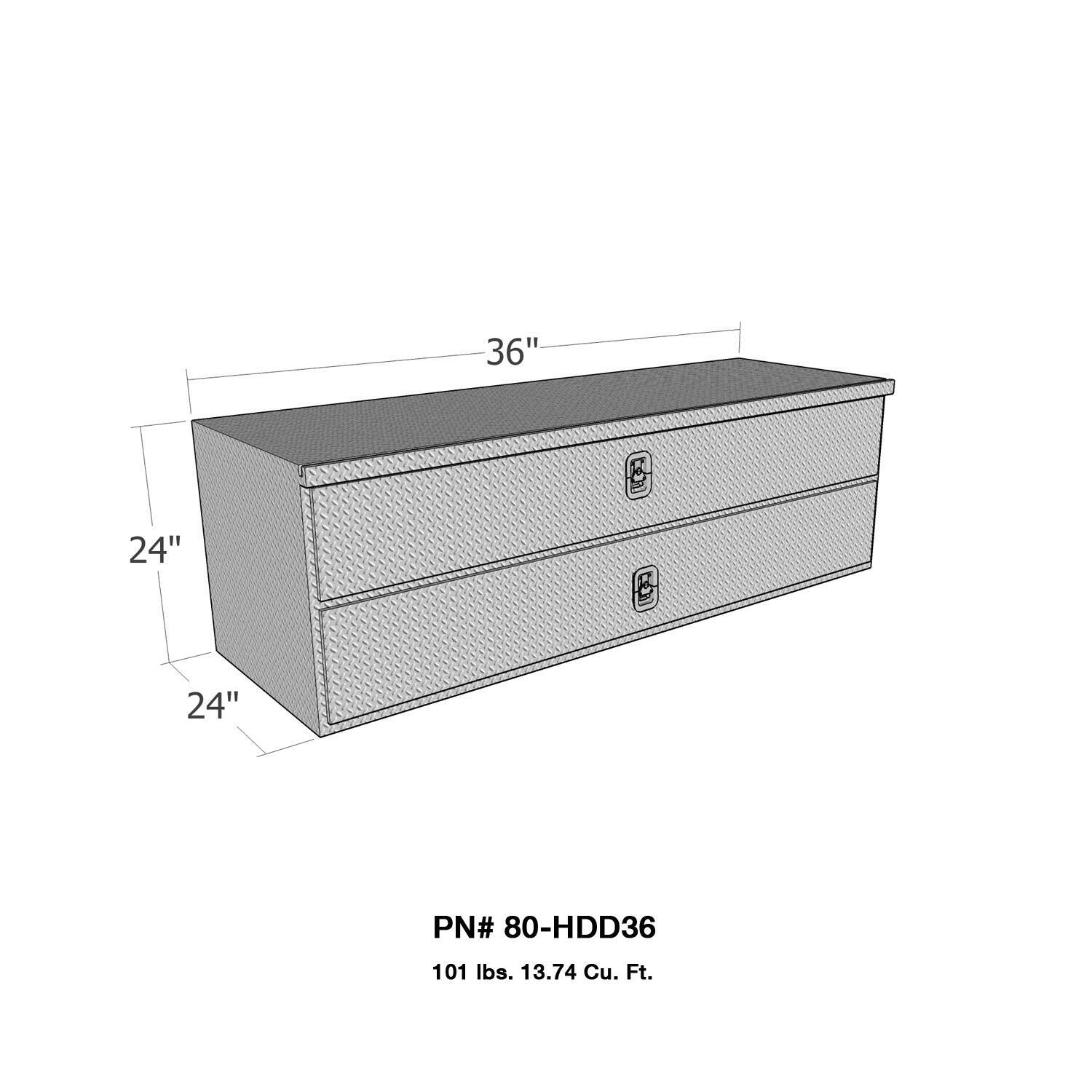 HD Underbody Toolbox With Top & Bottom Drawers - 36in.L