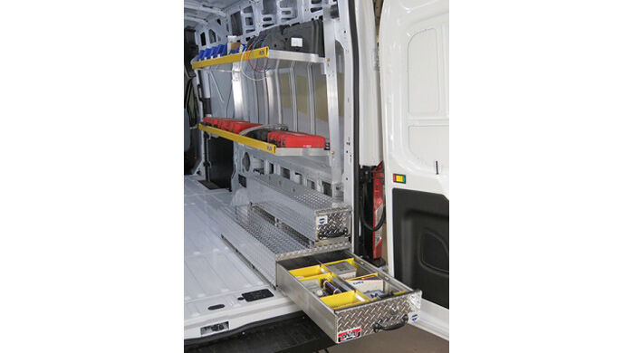 Folding Shelf Assembly 21in.D x 45in.L - Dodge Promaster Van, 2 Shelves (Pair)