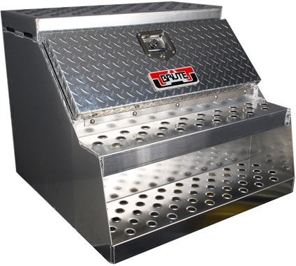 HD Step Toolbox .125 Thick Smooth Body, .100 Thick Diamond Door, .080 Thick Steps - 30in.L