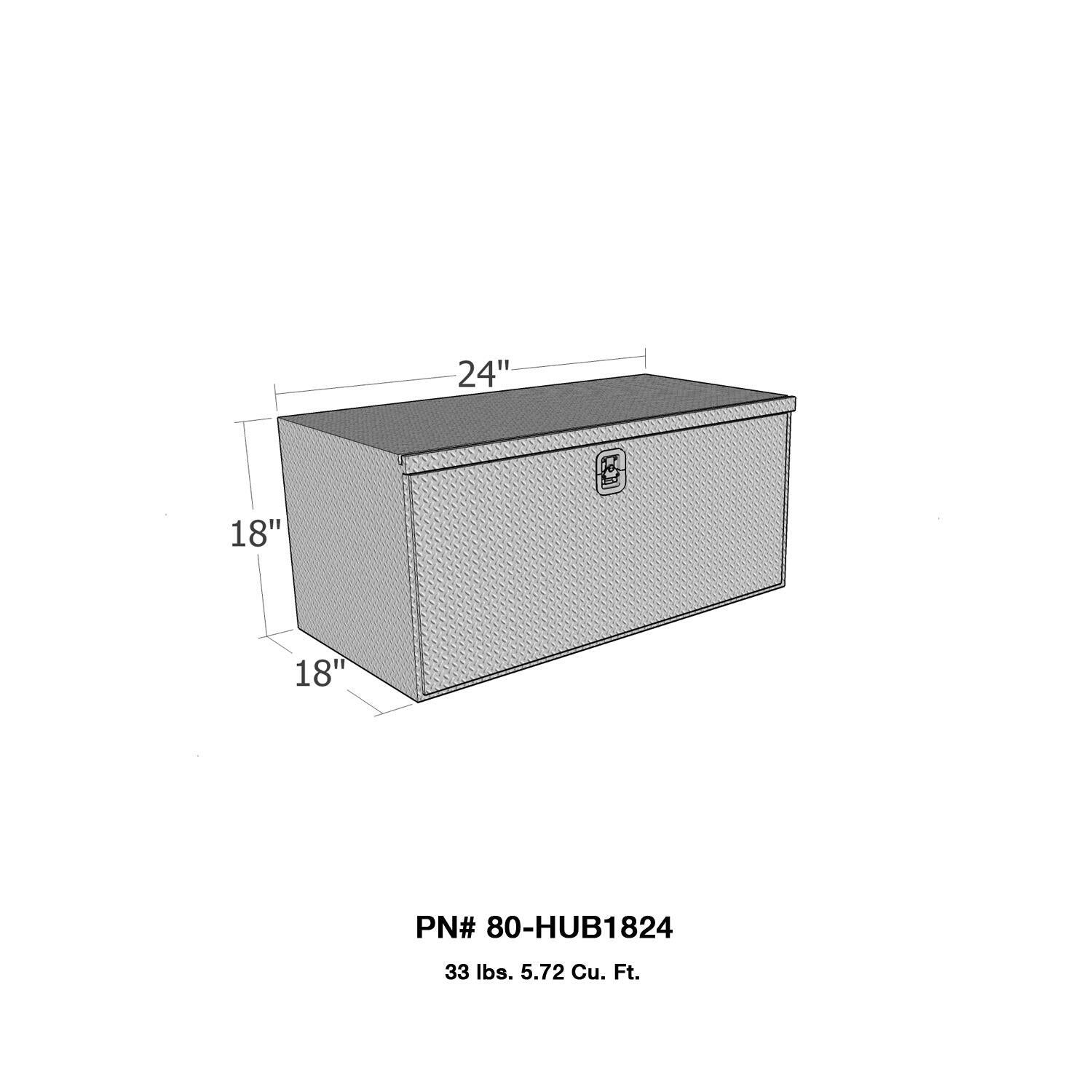 HD Underbody Toolbox, Drop Down Door - 18in.H x 18in.D x 24in.L