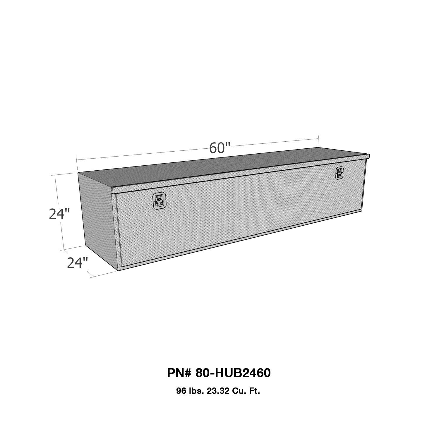 HD Underbody Toolbox, Drop Down Door - 24in.H x 24in.D x 60in.L