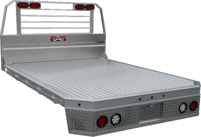 Flatbed, 45 Degree Rear Corner Model - Extruded Aluminum - 80in.W x 104in.L with 37in. Headboard