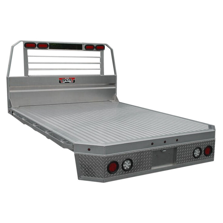 Flatbed, 45 Degree Rear Corner Model - Extruded Aluminum - 94in.W x 104in.L with 41in. Headboard