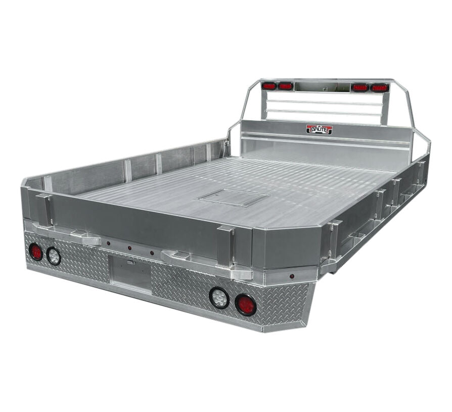 Flatbed, 45 Degree Rear Corner Model - Extruded Aluminum - 94in.W x 134in.L with 37in. Headboard
