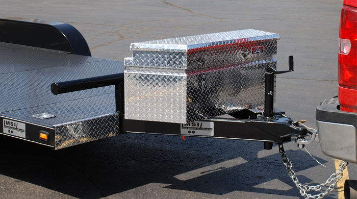 Trailer Tongue Toolbox, Black Texture - 34in.W