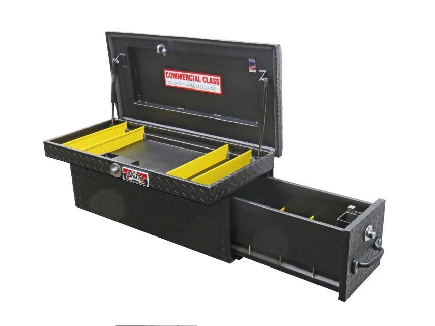 LosiderSafe Toolbox With Rear BedSafe Roller Drawer Driver Side, Black Texture - 34in.L