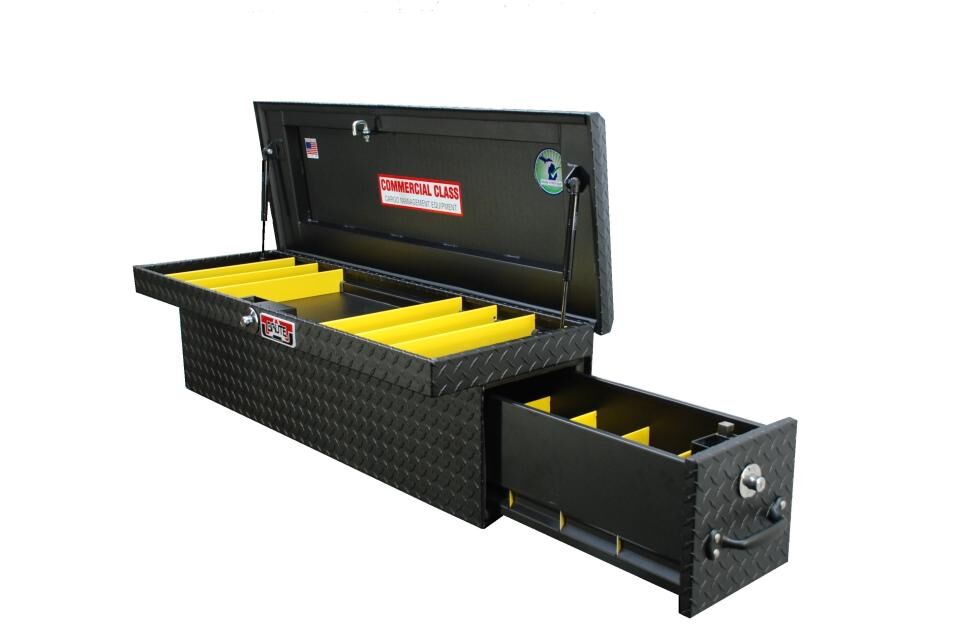 LosiderSafe Toolbox With Rear BedSafe Roller Drawer Driver Side, Black Texture - 47in.L