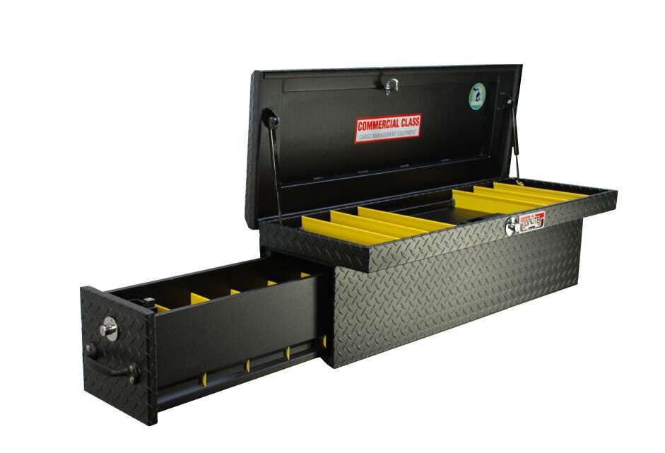 LosiderSafe Toolbox With Rear BedSafe Roller Drawer Passenger Side, Black Texture - 47in.L