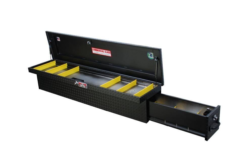 LosiderSafe Toolbox With Rear BedSafe Roller Drawer Driver Side, Black Texture - 70in.L