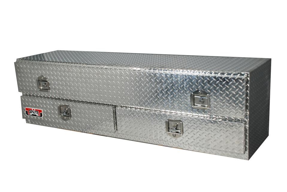 High Capacity Flatbed Contractor Top Sider Toolbox With Bottom Drawers - 60in.L