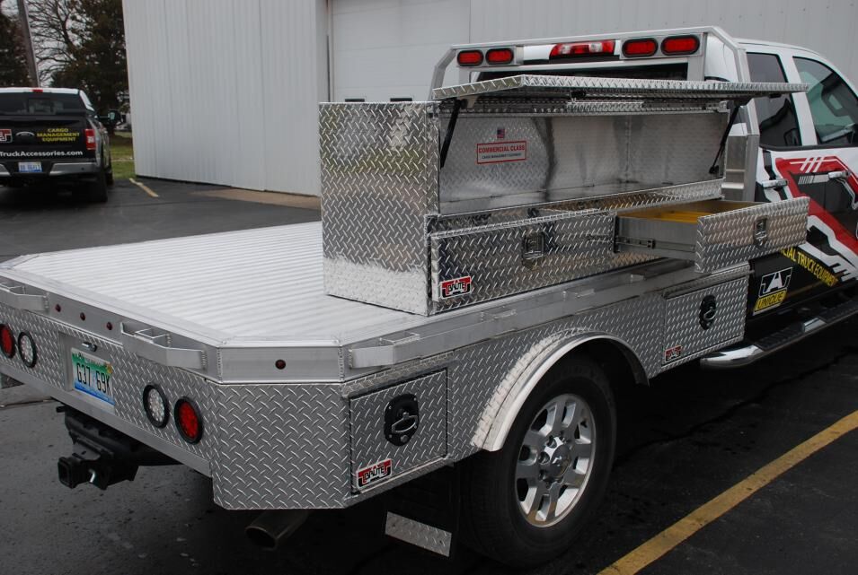 High Capacity Flatbed Contractor Top Sider Toolbox With Bottom Drawers - 72in.L