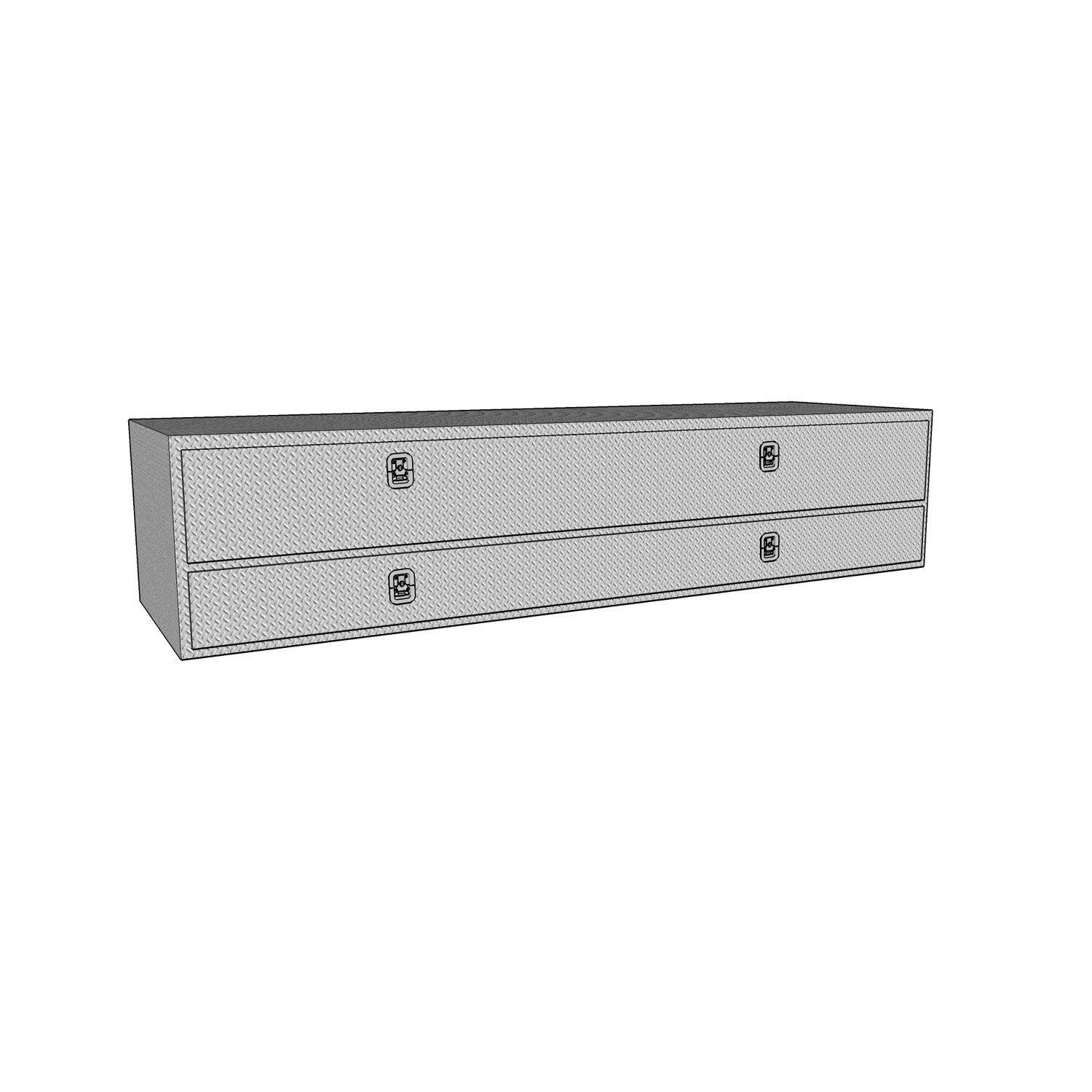 High Capacity Flatbed Contractor Top Sider Toolbox With Bottom Drawers - 72in.L