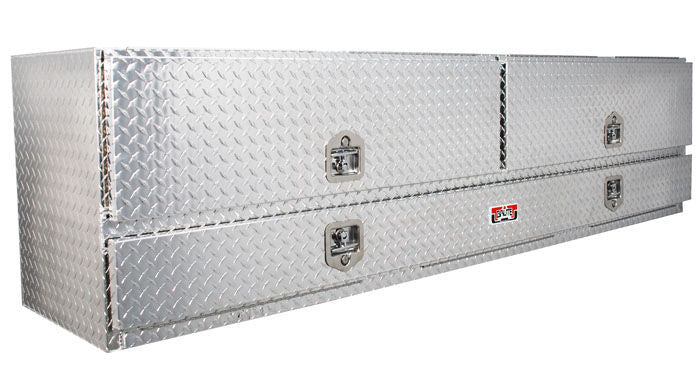 High Capacity Flatbed Contractor Top Sider Toolbox With Doors - 96in.L