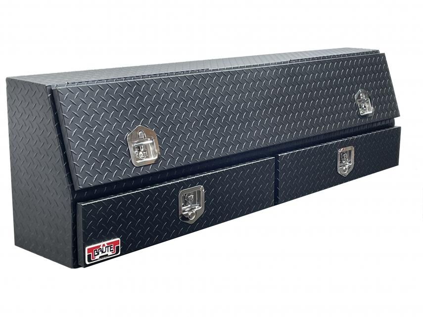 Contractor Top Sider Toolbox With Drawers & Doors, Black Texture - 60in.L
