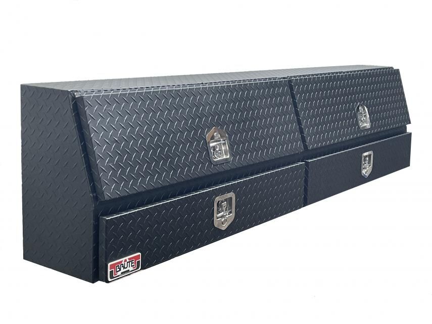 Contractor Top Sider Toolbox With Drawers & Doors, Black Texture - 88in.L